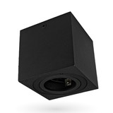 Ledvion LED Opbouwspot - Vierkant - Zwart - Kantelbaar - IP20 - Excl. GU10 spot
