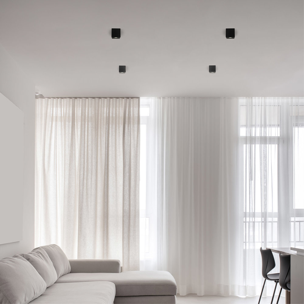 Ledvion LED Opbouwspot - Vierkant - Zwart - Kantelbaar - IP20 - Excl. GU10 spot