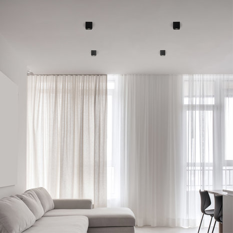 Ledvion LED Opbouwspot - Vierkant - Zwart - Kantelbaar - IP20 - Excl. GU10 spot