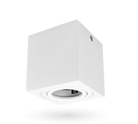 Ledvion LED Opbouwspot - Vierkant - Wit - Kantelbaar - IP20 - Excl. GU10 spot