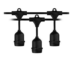 Ledvion 6m LED Prikkabel - IP65 Lichtsnoer Buiten - Light String - 6 E27 Fittingen