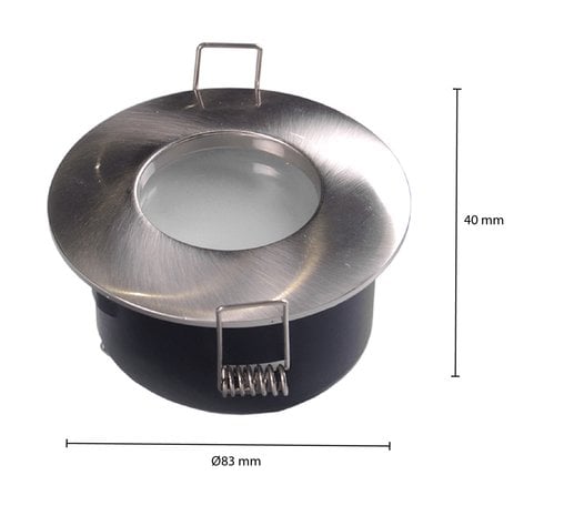 Ledvion LED Inbouwspot - GU10 armatuur - Mund Zilver - IP65