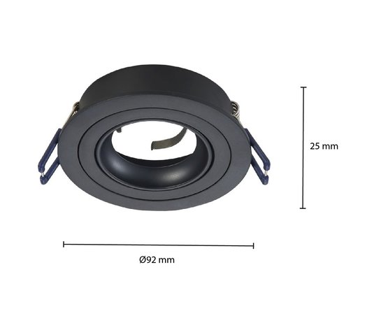 Ledvion LED Inbouwspot - GU10 armatuur - Metis Zwart