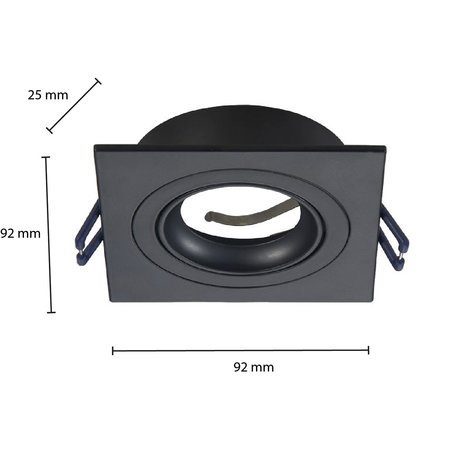 Ledvion LED Inbouwspot - GU10 armatuur - Pasiphae Zwart