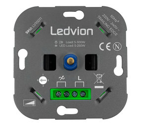 Ledvion LED Dimmer - Wisselschakeling >2 dimmers, 1 lichtpunt - 5-250W- Fase Afsnijding - Universeel