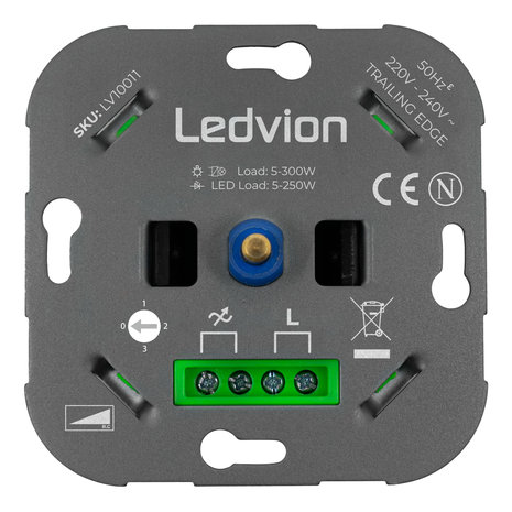 wervelkolom Platteland onderwerpen Multicontrol LED Dimmer 5-250W LED 220-240V - Fase Afsnijding - Ledvion.com