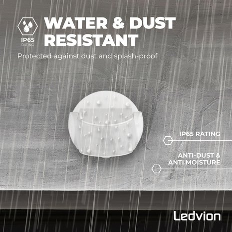 Ledvion Witte Opbouw Bewegingssensor 180° Met Schemerschakelaar 12M Bereik Max. 600W IP65 Ledvion Witte Opbouw Bewegingssensor 180° Met Schemerschakelaar 12M Bereik Max. 600W IP65