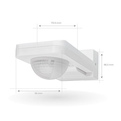 Ledvion Witte Opbouw Bewegingssensor 360° Met Schemerschakelaar 20M Bereik - IP65 Ledvion Witte Opbouw Bewegingssensor 360° Met Schemerschakelaar 20M Bereik - IP65