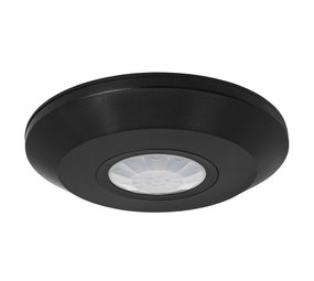 Ledvion Zwarte Opbouw Bewegingssensor 360° Met Schemerschakelaar 8M Bereik Ledvion Zwarte Opbouw Bewegingssensor 360° Met Schemerschakelaar 8M Bereik