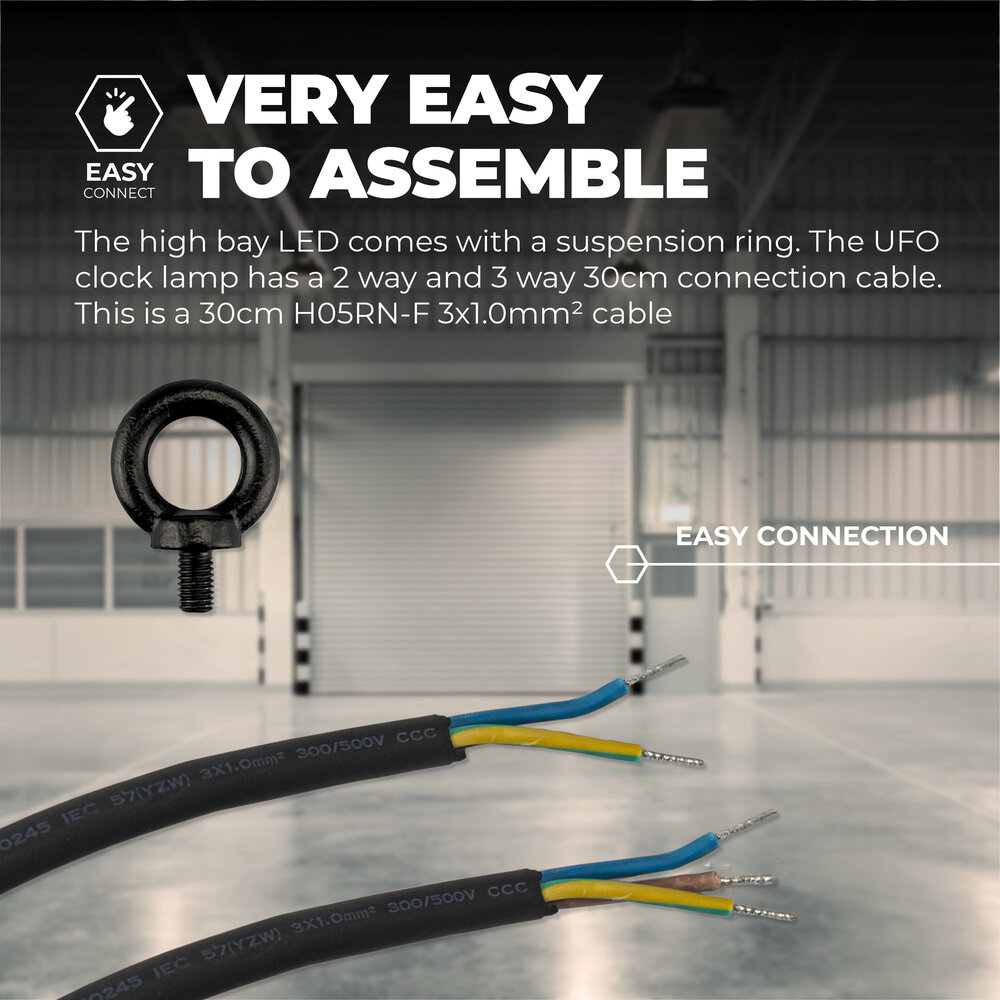 Ledvion LED High Bay 100W - Philips Driver - 120° - 175lm/W - 4000K - IP65 - Dimbaar - 5 Jaar Garantie