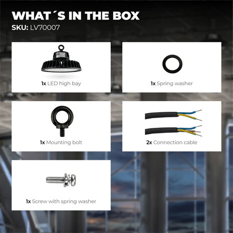 Ledvion LED High Bay 200W - Philips Driver - 120° - 175lm/W - 6500K - IP65 - Dimbaar - 5 Jaar Garantie Ledvion LED High Bay 200W - Philips Driver - 120° - 175lm/W - 6500K - IP65 - Dimbaar - 5 Jaar Garantie