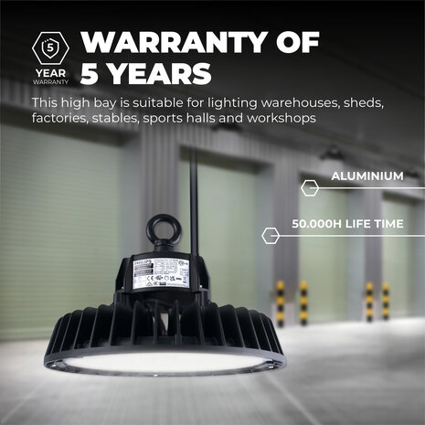 Ledvion LED High Bay 240W - Philips Driver - 120° - 175lm/W - 4000K - IP65 - Dimbaar - 5 Jaar Garantie Ledvion LED High Bay 240W - Philips Driver - 120° - 175lm/W - 4000K - IP65 - Dimbaar - 5 Jaar Garantie
