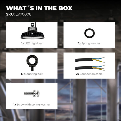 Ledvion LED High Bay 240W - Philips Driver - 120° - 175lm/W - 4000K - IP65 - Dimbaar - 5 Jaar Garantie Ledvion LED High Bay 240W - Philips Driver - 120° - 175lm/W - 4000K - IP65 - Dimbaar - 5 Jaar Garantie