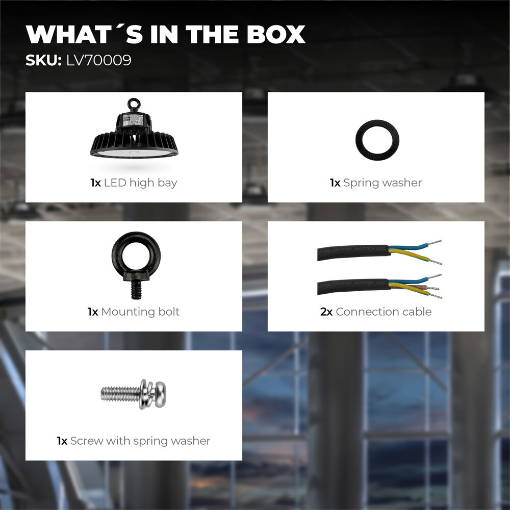 Ledvion LED High Bay 240W - Philips Driver - 120° - 175lm/W - 6500K - IP65 - Dimbaar - 5 Jaar Garantie Ledvion LED High Bay 240W - Philips Driver - 120° - 175lm/W - 6500K - IP65 - Dimbaar - 5 Jaar Garantie