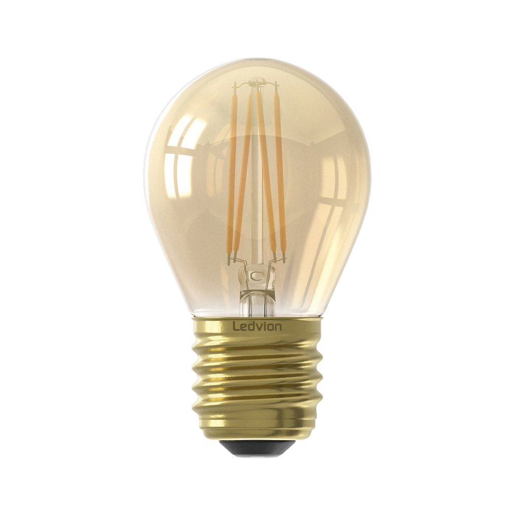 Ledvion E27 LED Lamp Filament - 1W - 2100K - 50 Lumen - Gold Ledvion E27 LED Lamp Filament - 1W - 2100K - 50 Lumen - Gold