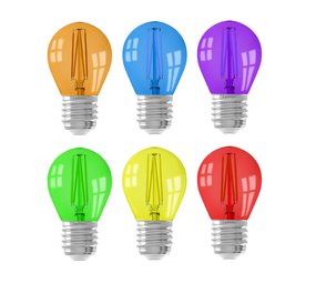 Ledvion 6-pack E27 LED Lamp Filament - 1W - 2100K - 50 Lumen - Gekleurd