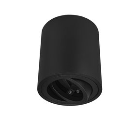 Ledvion GU10 Opbouwspot Rond -  GU10 Fitting - Zwart - ø80mm