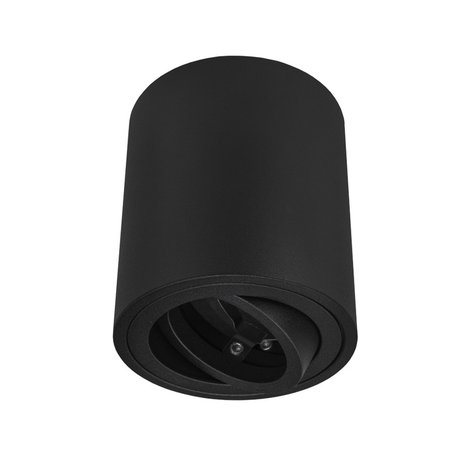 Ledvion GU10 Opbouwspot Rond -  GU10 Fitting - Zwart - ø80mm