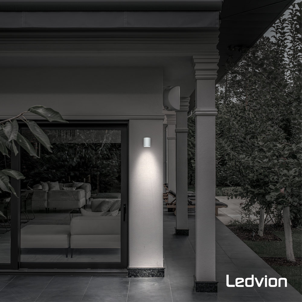 Ledvion  Wandlamp buiten - Sacramento - Wit Ledvion  Wandlamp buiten - Sacramento - Wit