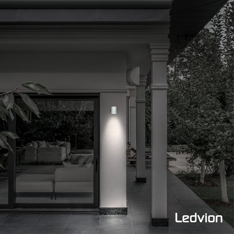 Ledvion  Wandlamp buiten - Sacramento - Wit Ledvion  Wandlamp buiten - Sacramento - Wit