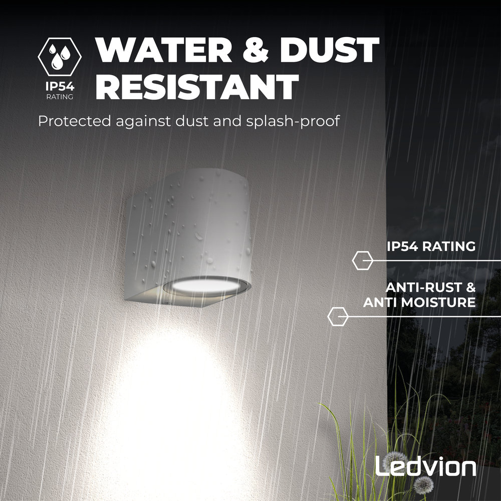 Ledvion  Wandlamp buiten - Sacramento - Wit Ledvion  Wandlamp buiten - Sacramento - Wit