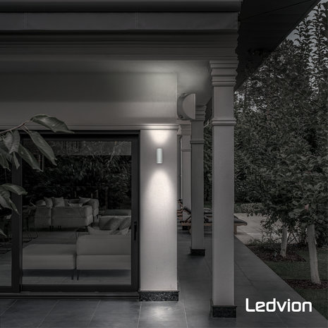 Ledvion Wandlamp buiten - Santa Barbara wit
