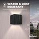 Ledvion LED Wandlamp Buiten Zwart - Tweezijdig - 3000K - 6W Ledvion LED Wandlamp Buiten Zwart - Tweezijdig - 3000K - 6W