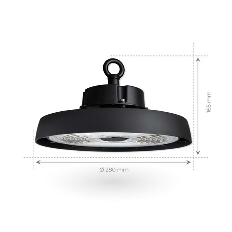 Ledvion LED High Bay 100W – Energieklasse A - 120° - 192lm/W - 6000K - IP65 - Dimbaar - 5 Jaar Garantie