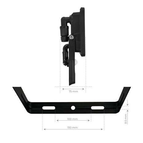 Ledvion Osram LED Breedstraler met Sensor 100W – 4000K - Quick Connector - 5 Jaar garantie