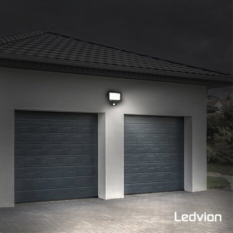 Ledvion LED Breedstraler met Sensor 100W – 4000K - Quick Connector - 5 Jaar garantie