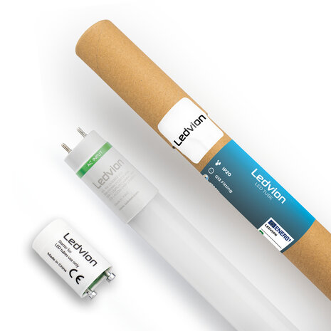 Ledvion LED TL Buis 120CM - 18W - 4000K - 185lm/W - Energie Label B - High Efficiency Ledvion LED TL Buis 120CM - 18W - 4000K - 185lm/W - Energie Label B - High Efficiency