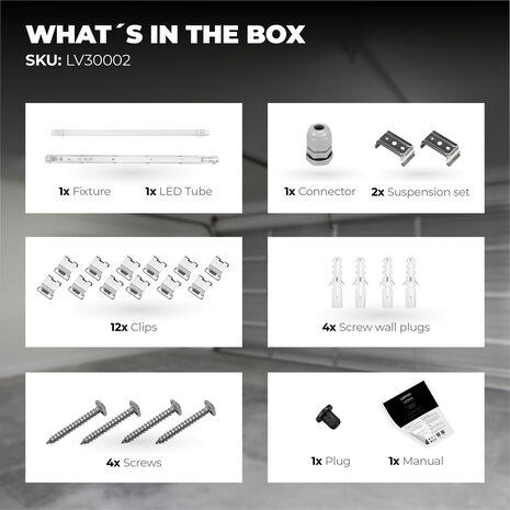 Ledvion LED TL Armatuur 120CM - 18W - 3330 Lumen - 4000K - High Efficiency - Energie Label B - IP65 - Incl. LED TL