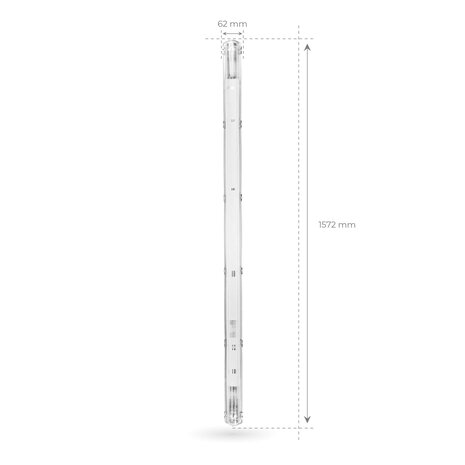 Ledvion LED TL Armatuur 150CM - 28W  - 5180 Lumen - 6500K - High Efficiency - Energie Label B - IP65 - Incl. LED TL