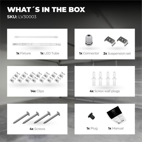 Ledvion LED TL Armatuur 150CM - 28W  - 5180 Lumen - 6500K - High Efficiency - Energie Label B - IP65 - Incl. LED TL