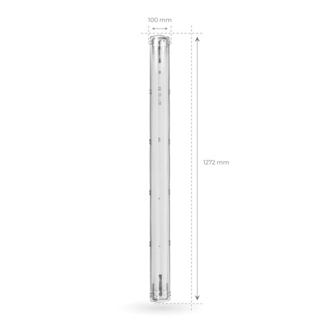 Ledvion LED TL Armatuur 120CM - 2x 18W - 6660 Lumen - 4000K - High Efficiency - Energie Label B - IP65 - Incl. LED TL