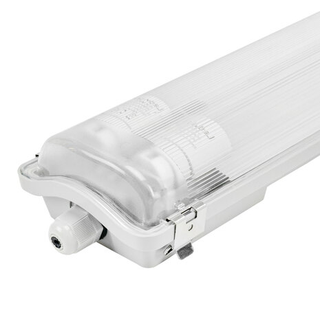 Ledvion LED TL Armatuur 150CM - 2x 28W - 10360 Lumen - 4000K - High Efficiency - Energie Label B - IP65 - Incl. LED TL Ledvion LED TL Armatuur 150CM - 2x 28W - 10360 Lumen - 4000K - High Efficiency - Energie Label B - IP65 - Incl. LED TL