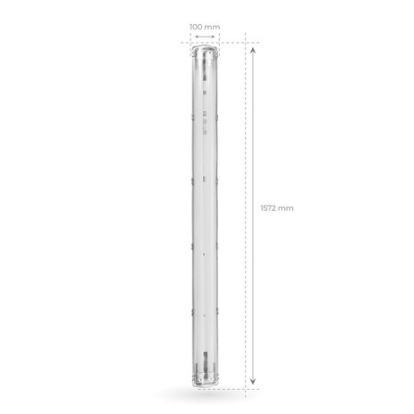 Ledvion LED TL Armatuur 150CM - 2x 28W - 10360 Lumen - 4000K - High Efficiency - Energie Label B - IP65 - Incl. LED TL Ledvion LED TL Armatuur 150CM - 2x 28W - 10360 Lumen - 4000K - High Efficiency - Energie Label B - IP65 - Incl. LED TL