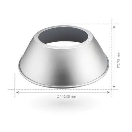 Ledvion Reflector Aluminium 90° voor Lumileds High Bay 80/100/150W