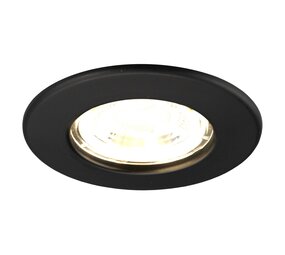 Ledvion Dimbare LED Inbouwspot Zwart - IP65 - 5W - 2700K - ø84mm - 5 Jaar Garantie