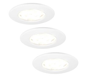 Ledvion Dimbare LED Inbouwspot Wit - IP65 - 5W - 2700K - ø84mm - 5 Jaar Garantie - 3 pack Ledvion Dimbare LED Inbouwspot Wit - IP65 - 5W - 2700K - ø84mm - 5 Jaar Garantie - 3 pack