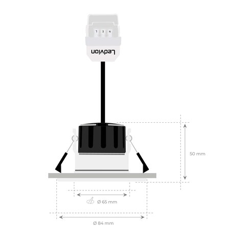 Ledvion Dimbare LED Inbouwspot Wit - IP65 - 5W - 2700K - 5 Jaar Garantie - Geschikt voor de Badkamer Ledvion Dimbare LED Inbouwspot Wit - IP65 - 5W - 2700K - 5 Jaar Garantie - Geschikt voor de Badkamer