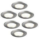 Ledvion Dimbare LED Inbouwspot RVS - IP65 - 5W - 2700K - ø84mm - 5 Jaar Garantie - 6 pack