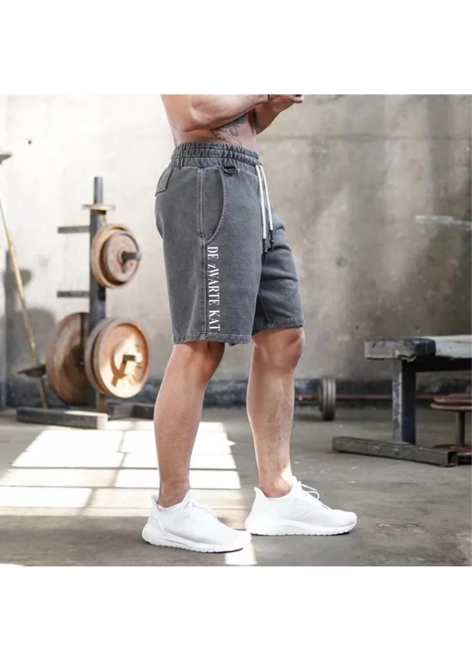 De zwarte kat Gym Wear Running Broek Shorts Voor Mannen