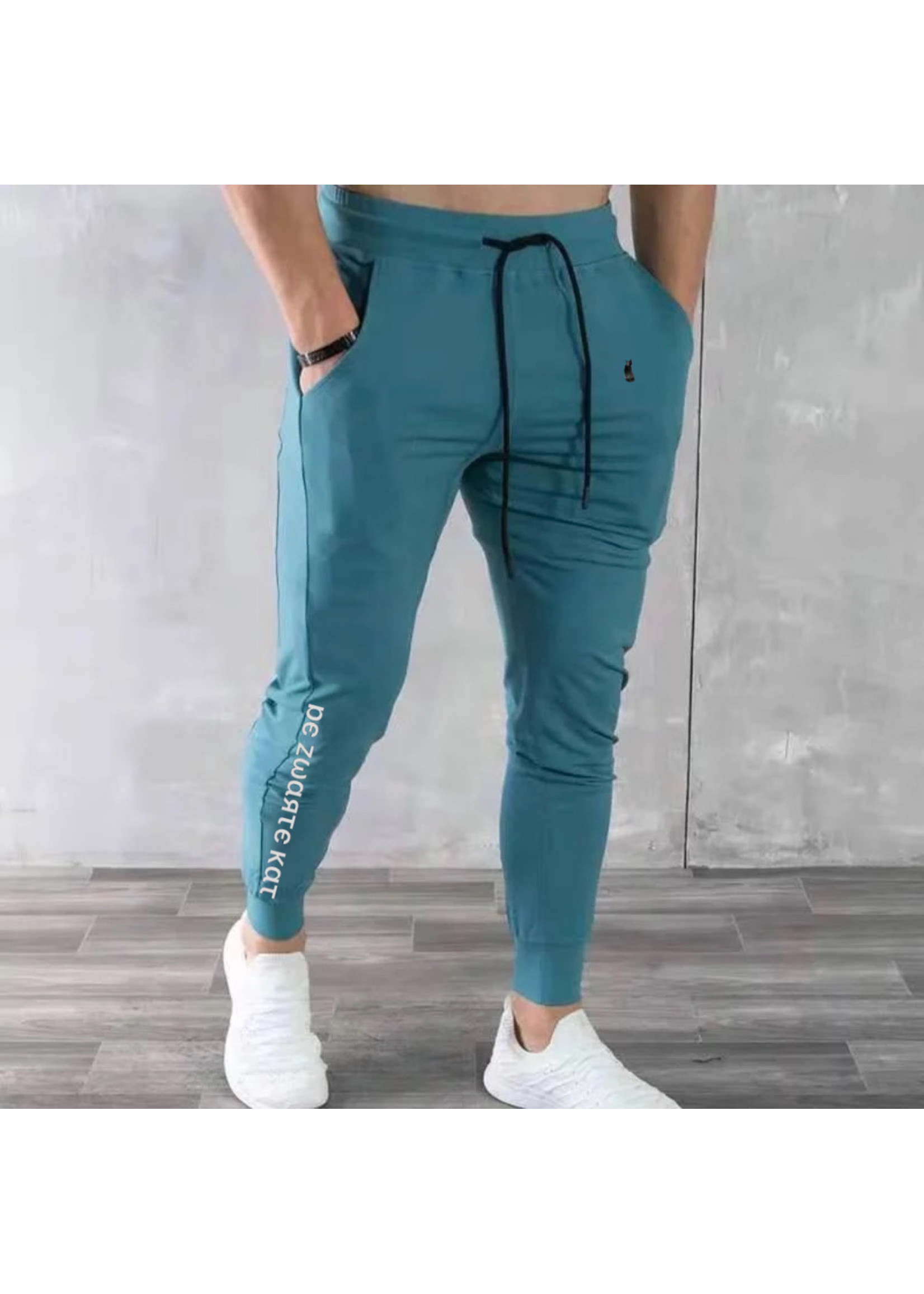 De zwarte kat Custom Heren Gym Broek Met Zakken Running Sport Jogger Gym Broek Workout Broek Joggingbroek