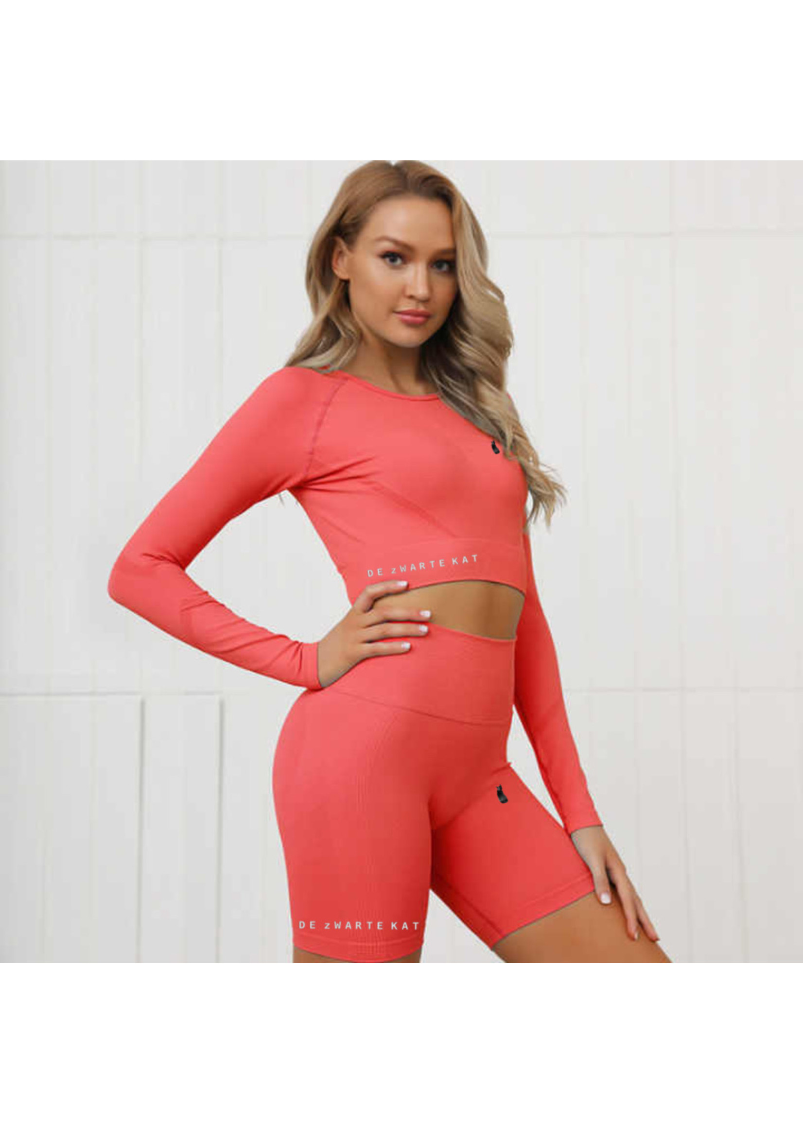 De zwarte kat Yoga vrouwen Set