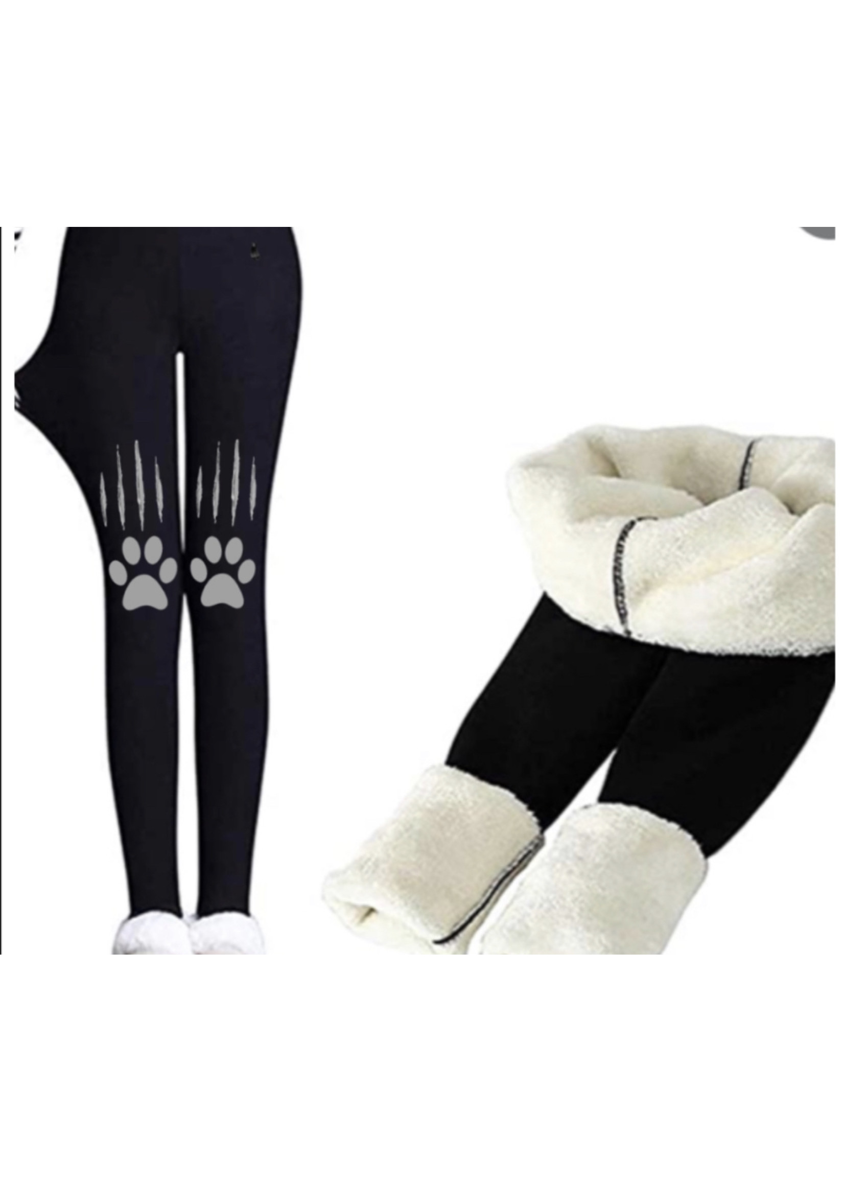 De zwarte kat Winter Dik Fluwelen Zachte Broek Hoge Taille Thermische Warm Fleece Womens Leggings Vrouwen Casual Broek