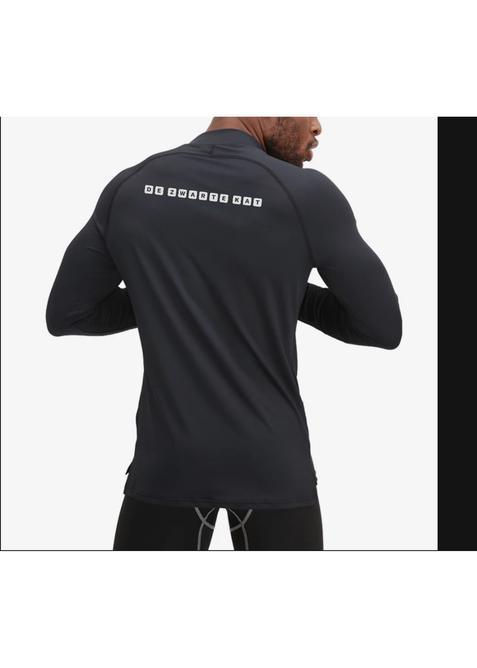 De zwarte kat Mode Fitness Kleding Mannen Slanke Quick Dry Polyester Outdoor Sportkleding Running Wear
