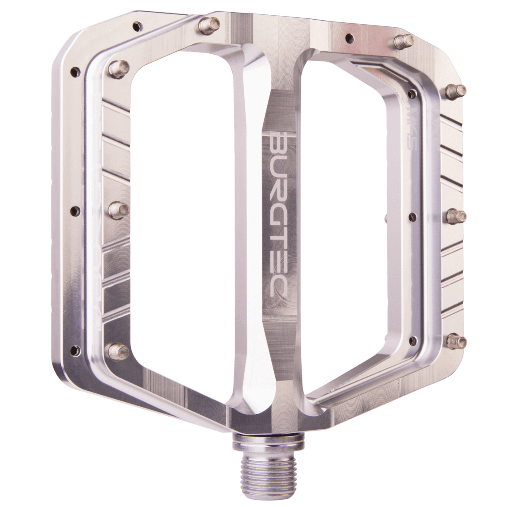 Burgtec Burgtec MK5 Penthouse Flat Pedals Rhodium Silver