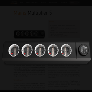 Essential audio tools Mains Multiplier 5 stekkerblok