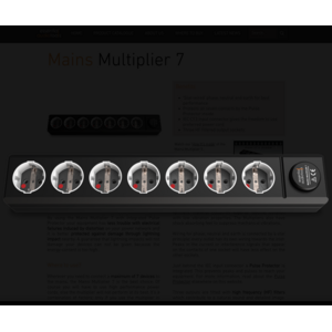Essential audio tools Mains Multiplier 7 stekkerblok